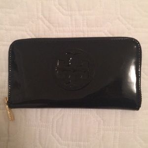 Tory Burch Black Patent Leather Wallet - Like new!